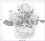 I.GE.A. Kunstplant Bloemstuk rozen in zinken potje (1 stuk) - Thumbnail 2