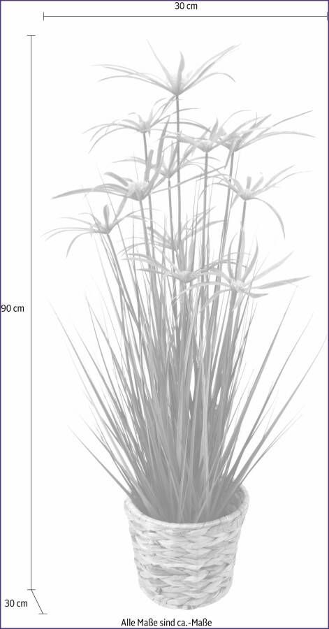 I.GE.A. Kunstplant Cypergras in pot van waterhyacint (1 stuk)