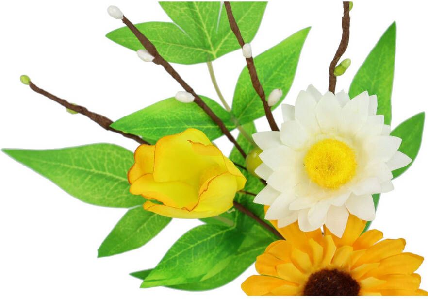 I.GE.A. Kunsttak Dekozweig Gerbera Margeriten