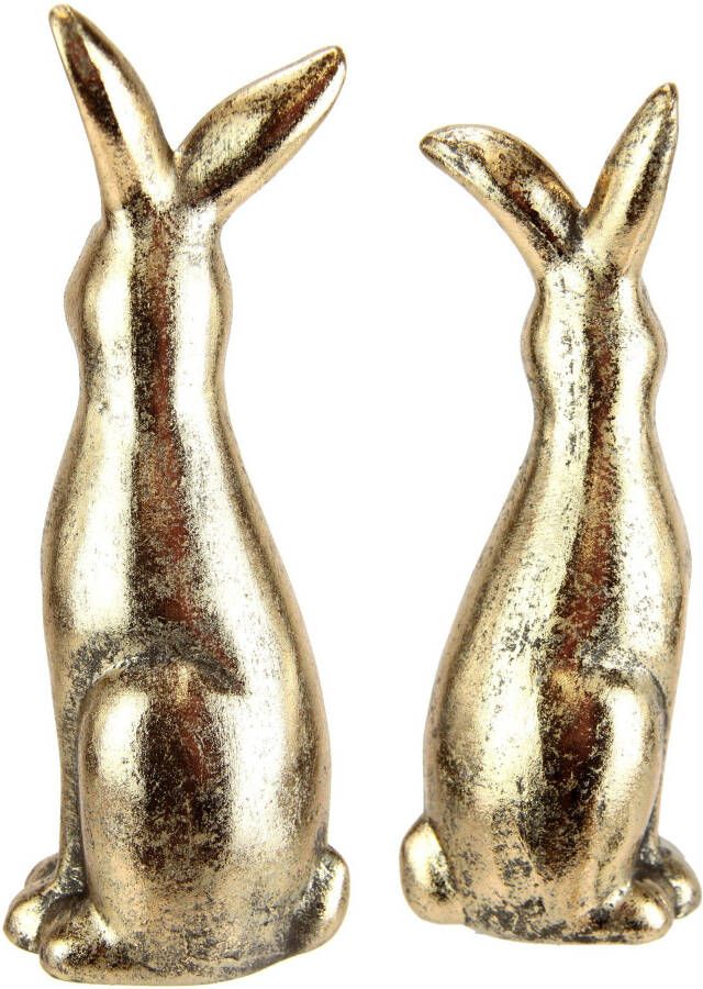 I.GE.A. Paashaas Haas paar Pasen Decoratiefiguur paasdecoratie paasfiguur (set 2 stuks)