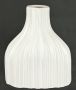 I.GE.A. Siervaas Blumenvase aus Keramik geriffelt bauchig glänzend Keramikvase (1 stuk) - Thumbnail 2