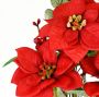 I.GE.A. Winterse kunstplant Arrangement met poinsettia in keramische vaas met eucalyptus takken - Thumbnail 3