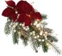 I.GE.A. Winterse kunstplant Gesteck Poinsettia mit LED Beleuchtung Weihnachtsdeko(1 stuk) - Thumbnail 2