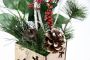 I.GE.A. Winterse kunstplant Kerstarrangement met appel in pot winterarrangement Kunstbloemenstuk met kegels bessen en decoratieve takken kerstdecoratie (1 stuk) - Thumbnail 5