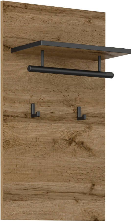 INOSIGN Kapstokpaneel Cross Breedte 40 cm moderne wandplank met haken en kledingstang