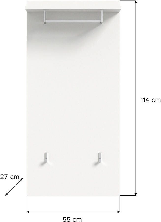 INOSIGN Kapstokpaneel Valge Hoogte ca. 114 cm (1 stuk)