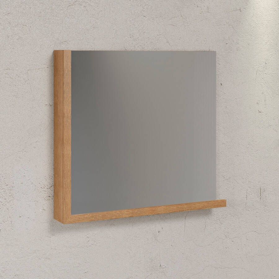 INOSIGN Spiegel Premont Frame en plank in houtlook bxh ca.: 80 x72 cm (1 stuk)