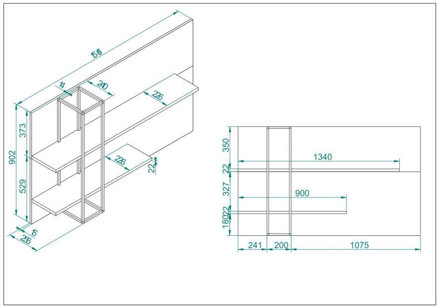 INOSIGN Wandplank Largo Breedte ca. 152 cm