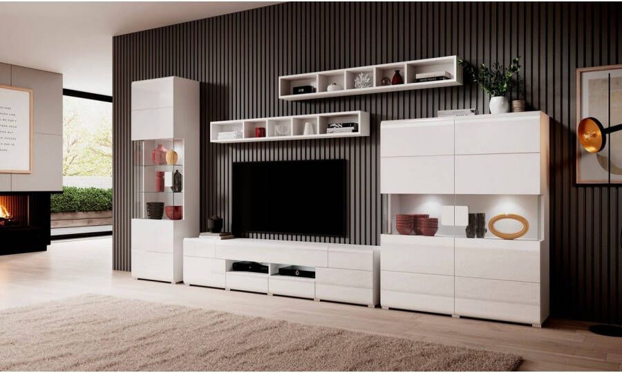 INOSIGN Wandplank Toledo breedte 169 cm stijlvol decoratief wandrek Wandplank met 5 vakken veel opbergruimte maten 169 20 5 19 (B H D)
