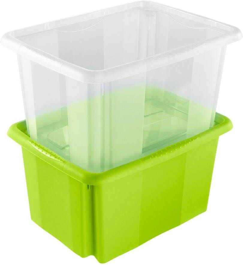keeeper Organizer Emil Opbergbox 15 L met deksel hoogwaardige kunststof (set 3-delig)