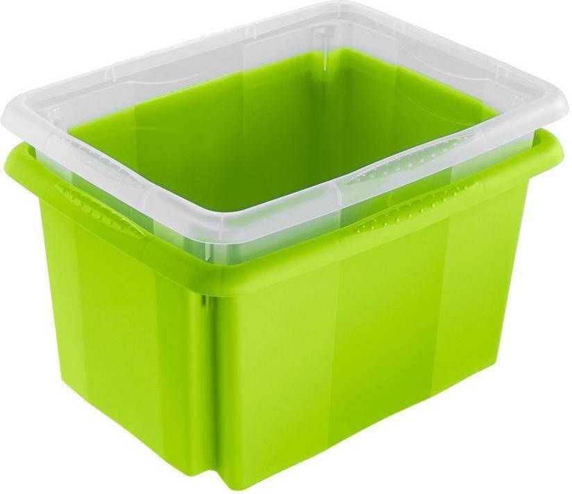 keeeper Organizer Emil Opbergbox 15 L met deksel hoogwaardige kunststof (set 3-delig)