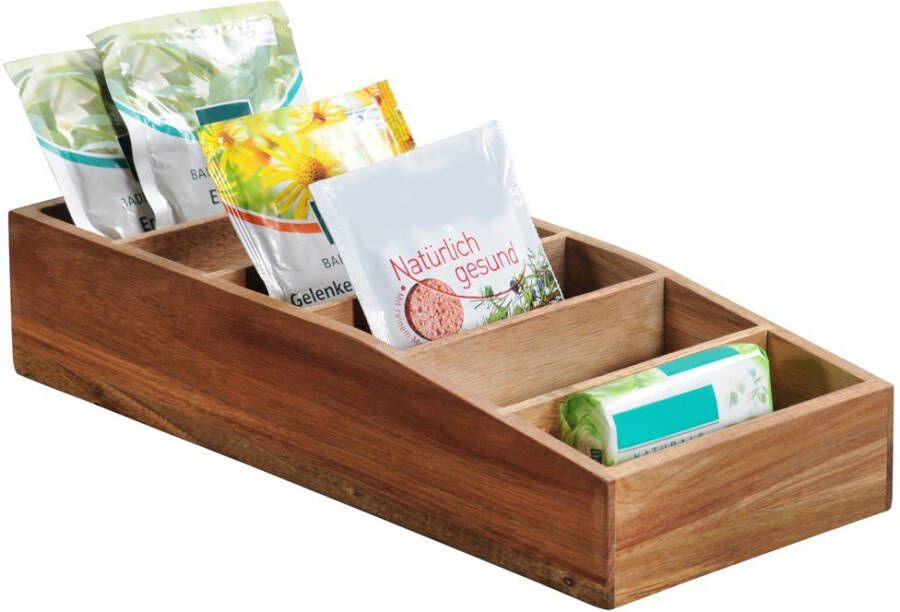 KESPER for kitchen & home Organizer Opbergdoos voor zaksoepen van FSC -gecertificeerd acaciahout (1 stuk)