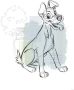 Komar Artprint Disney Lady and the Tramp Hello Tramp 300 x 280 cm (breedte x hoogte) behang vlies woonkamer slaapkamer (set) - Thumbnail 2