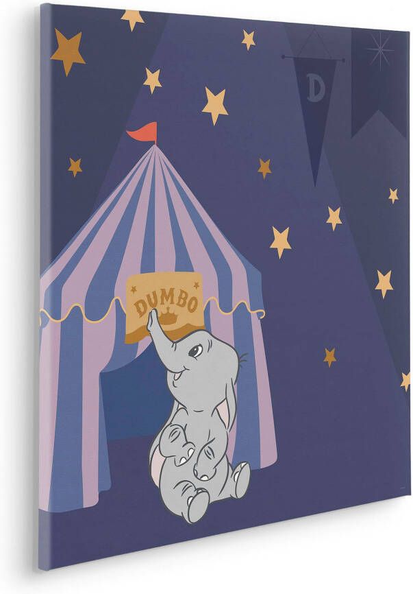 Komar Artprint op linnen Canvas schilderij Starry Night with Dumbo Afmeting 60 x 60 cm (1 stuk)