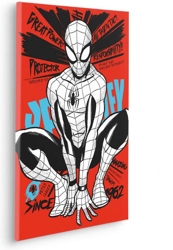 Komar Artprint op linnen Canvas schilderij Spider-Man Protector of NYC Afmeting 40 x 60 cm (1 stuk)