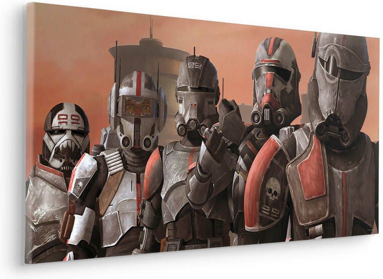 Komar Artprint op linnen Canvas schilderij Star Wars Bad Batch Squad Afmeting 90 x 40 cm (1 stuk)