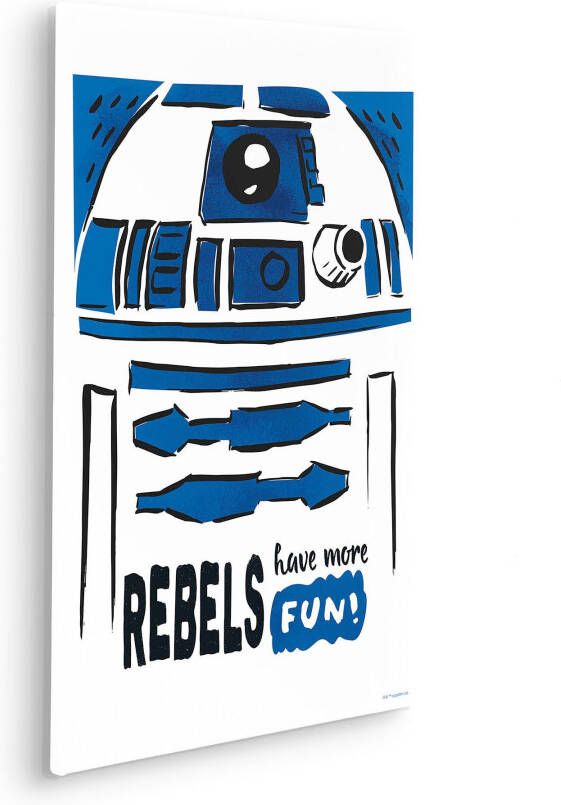 Komar Artprint op linnen Canvas schilderij Star Wars R2D2 More Fun Afmeting 40 x 60 cm (1 stuk)