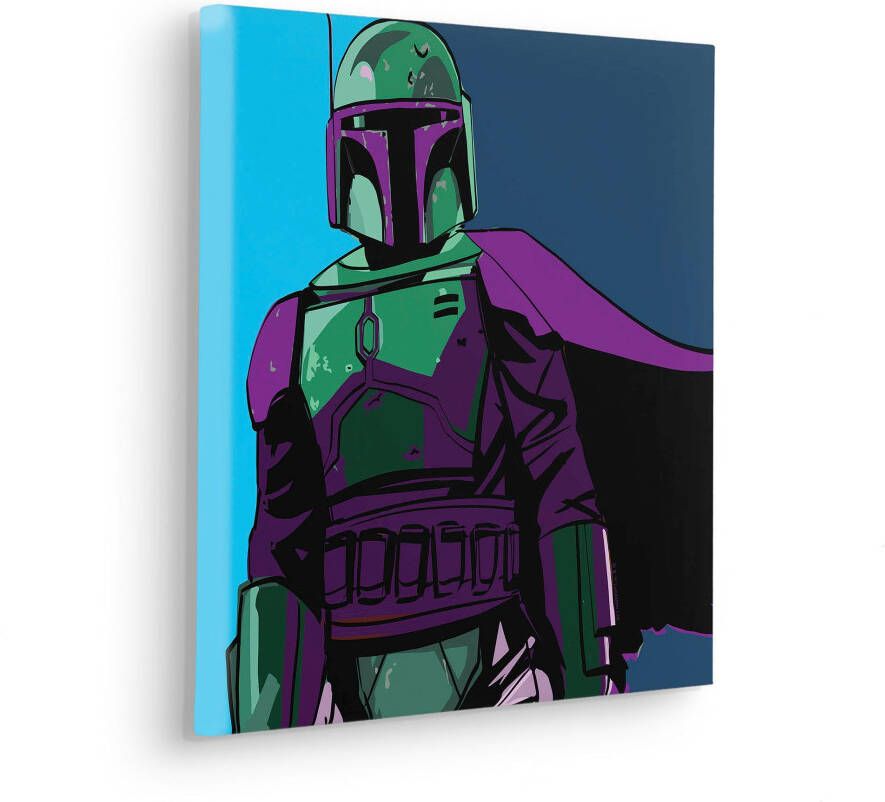 Komar Artprint op linnen Canvas schilderij Star Wars Cyberart by Boba Fett Afmeting 40 x 40 cm (1 stuk)