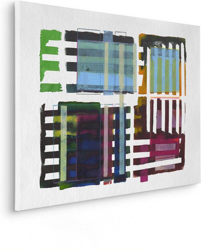 Komar Artprint op linnen Grids & Stripes 60x90 cm (breedte x hoogte) artprint op spieraam (1 stuk)