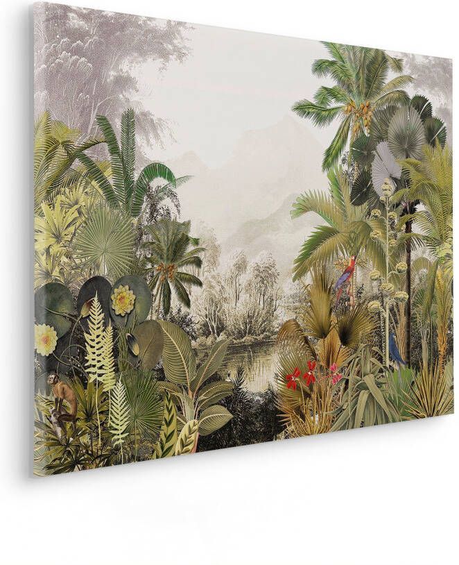 Komar Artprint op linnen Hiding Parrot 60x90 cm (breedte x hoogte) artprint op spieraam (1 stuk)