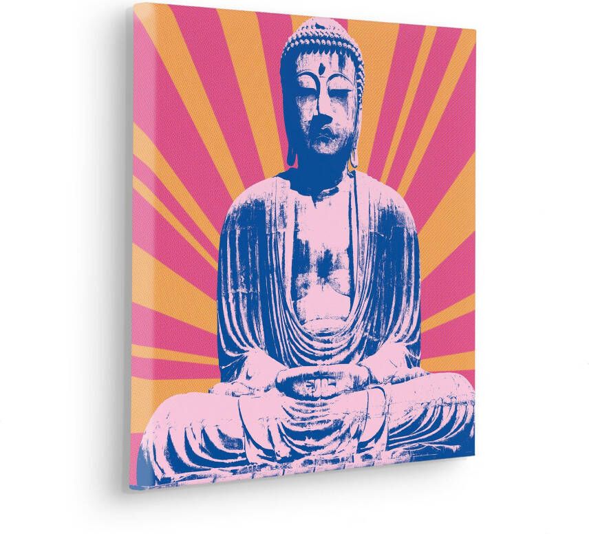 Komar Artprint op linnen Hippie Buddha 40x40 cm (breedte x hoogte) artprint op spieraam (1 stuk)