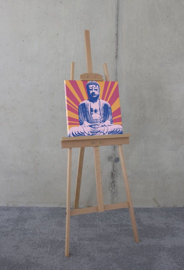 Komar Artprint op linnen Hippie Buddha 40x40 cm (breedte x hoogte) artprint op spieraam (1 stuk)