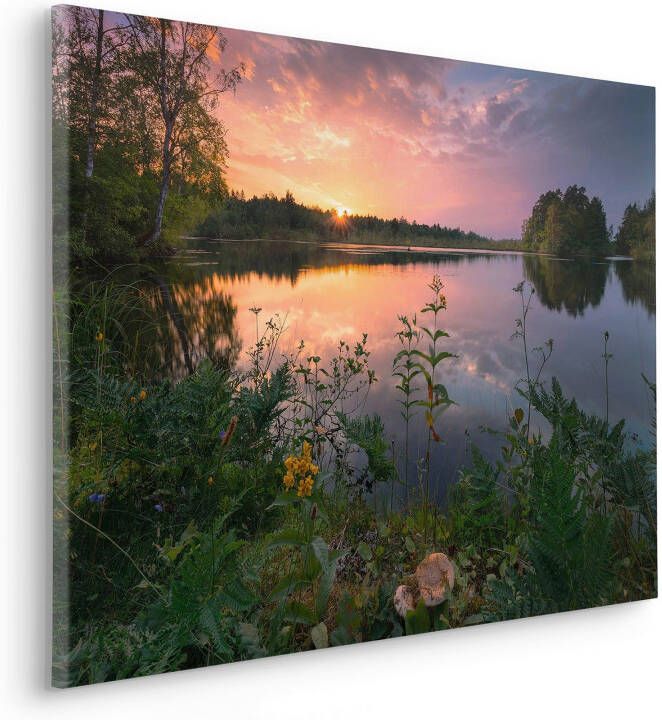 Komar Artprint op linnen Canvas schilderij Avond in Zweden Afmeting 90 x 60 cm (1 stuk)