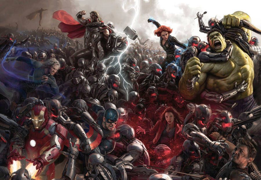 Komar Artprint op linnen Canvas schilderij Avengers War Afmeting 30 x 60 cm (1 stuk)