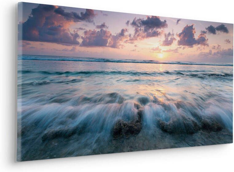 Komar Artprint op linnen Canvas schilderij Broken Waves Afmeting 90 x 40 cm (1 stuk)