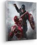 Komar Artprint op linnen Canvas schilderij Captain America vs. Iron Man Afmeting 30 x 30 cm (1 stuk) - Thumbnail 3