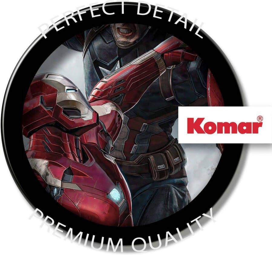 Komar Artprint op linnen Canvas schilderij Captain America vs. Iron Man Afmeting 30 x 30 cm (1 stuk)