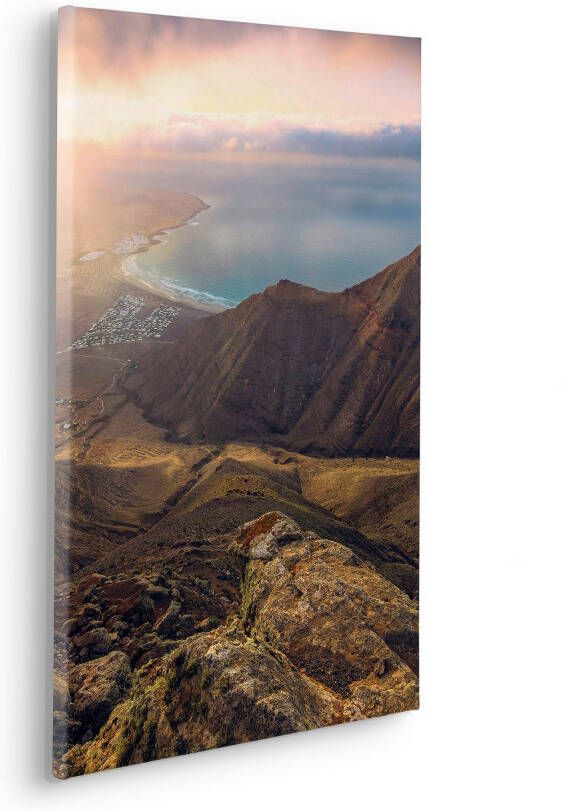 Komar Artprint op linnen Canvas schilderij Cliffs of Famara Afmeting 40 x 60 cm (1 stuk)