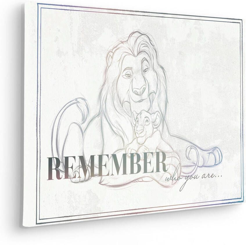 Komar Artprint op linnen Canvas schilderij Lion King Be Yourself Afmeting 40 x 60 cm (1 stuk)