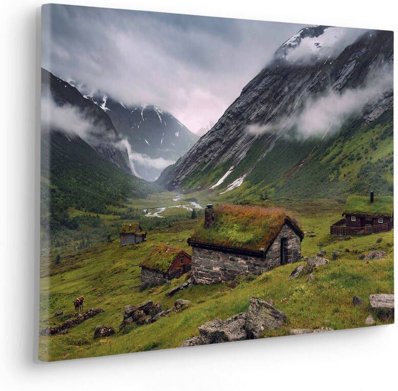 Komar Artprint op linnen Canvas schilderij Moody Mountains Afmeting 60 x 40 cm (1 stuk)