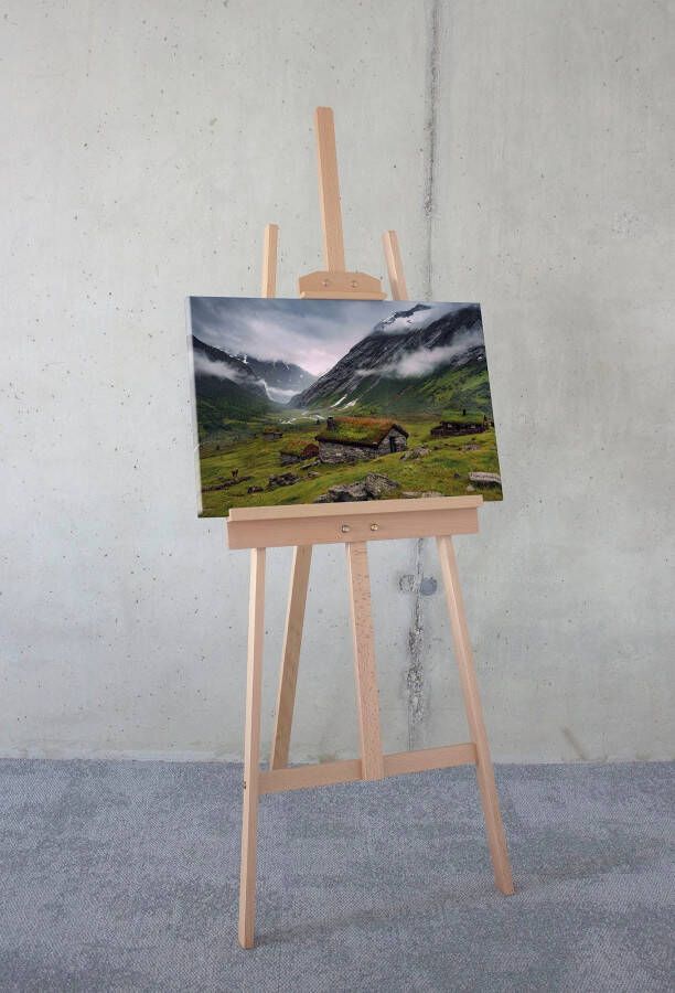 Komar Artprint op linnen Canvas schilderij Moody Mountains Afmeting 60 x 40 cm (1 stuk)