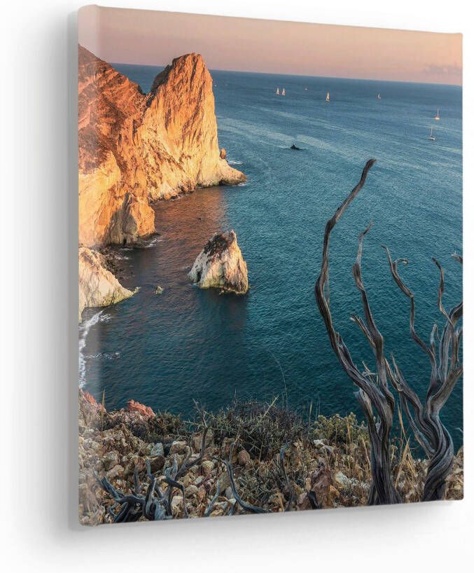 Komar Artprint op linnen Canvas schilderij Steep Cove Afmeting 30 x 30 cm (1 stuk)