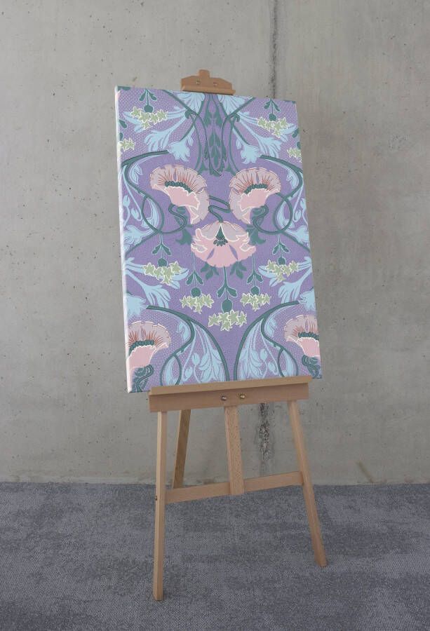 Komar Artprint op linnen Mandala Mauve 60x90 cm (breedte x hoogte) artprint op spieraam (1 stuk)