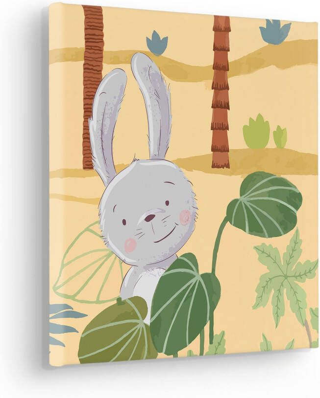 Komar Artprint op linnen Rabbit Food 30x30 cm (breedte x hoogte) artprint op spieraam (1 stuk)