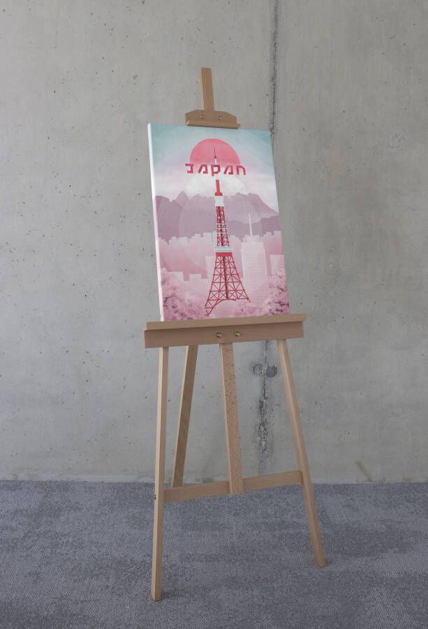 Komar Artprint op linnen Vintage Travel Japan 40x60 cm (breedte x hoogte) artprint op spieraam (1 stuk)