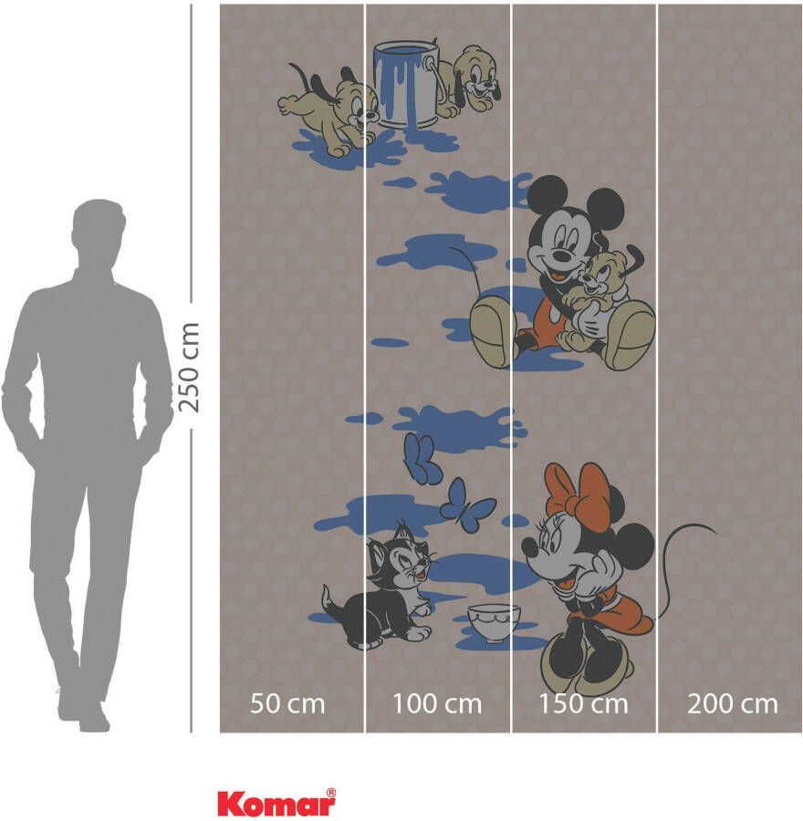 Komar Fotobehang Vlies fotobehang Mickey Artsy Flow grootte 200 x 250 cm (1 stuk)