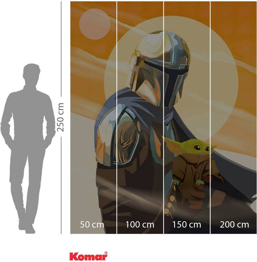 Komar Fotobehang Vlies fotobehang The Mandalorian Hunt for Grogu grootte 200 x 250 cm (1 stuk)