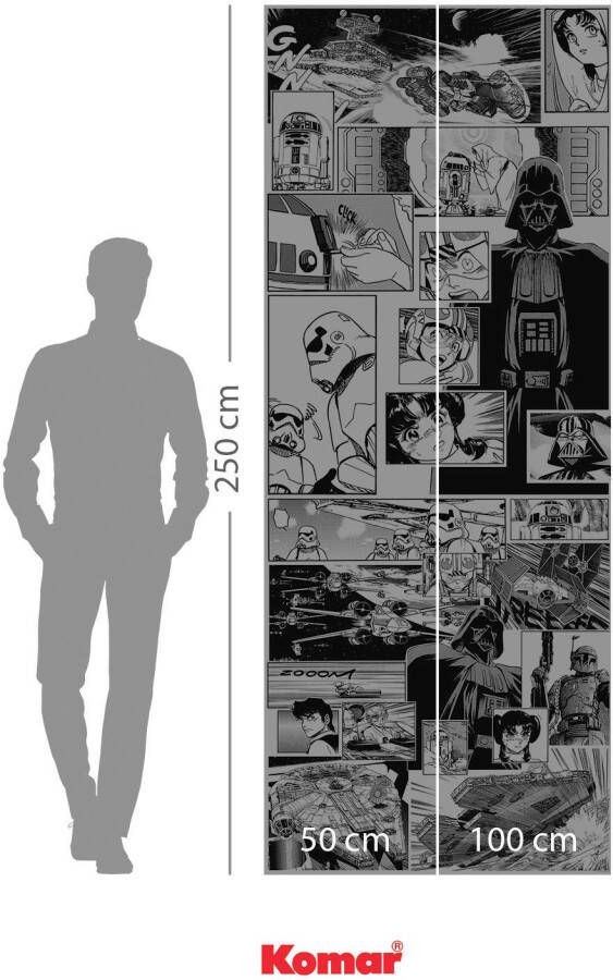 Komar Fotobehang Vlies fotobehang Star Wars Manga Madness grootte 100 x 250 cm (1 stuk)