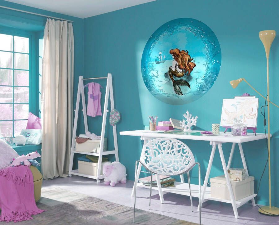 Komar Fotobehang Ariel Dreaming 125 x 125 cm (breedte x hoogte) rond en zelfklevend