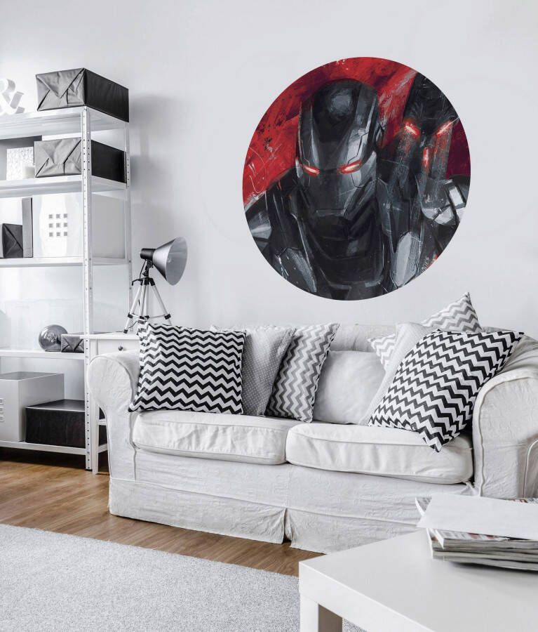 Komar Fotobehang Avengers Painting War-Machine 125 x 125 cm (breedte x hoogte) rond en zelfklevend