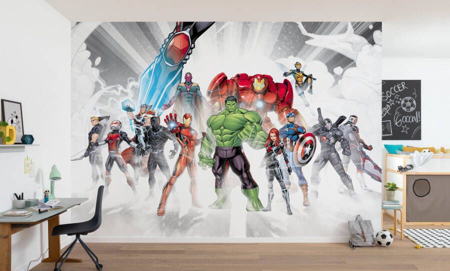 Komar Fotobehang Avengers Unite 368x254 cm (breedte x hoogte) inclusief pasta (1 stuk)