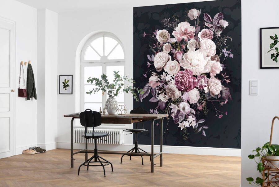 Komar Vliesbehang Boeket noir 200 x 250 cm (breedte x hoogte)