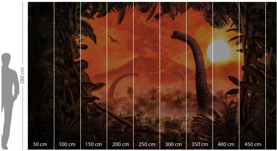 Komar Vliesbehang Brachiosaurus Panorama 500x280 cm (breedte x hoogte)