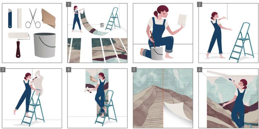Komar Fotobehang Digitale print vlies Lilo und Stitch Be Kind Afmeting 300 x 250 cm (1 stuk)