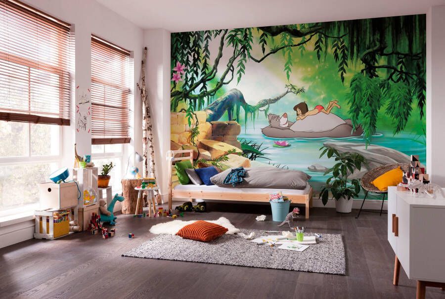 Komar Fotobehang Jungle book swimming with Baloo 368x254 cm (breedte x hoogte) inclusief pasta (set)