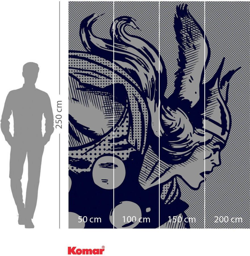 Komar Vliesbehang Legend of Thor 200 x 250 cm (breedte x hoogte) (1 stuk)